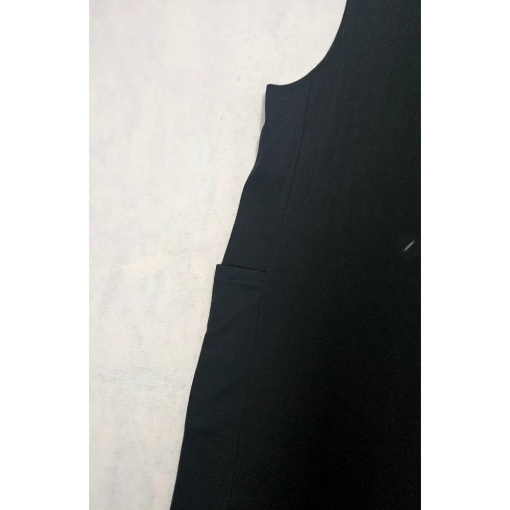 Peruvian Connection Dress Sz M 8 10 Black Jumper Maxi Pockets Long Pima Cotton - Picture 5 of 9